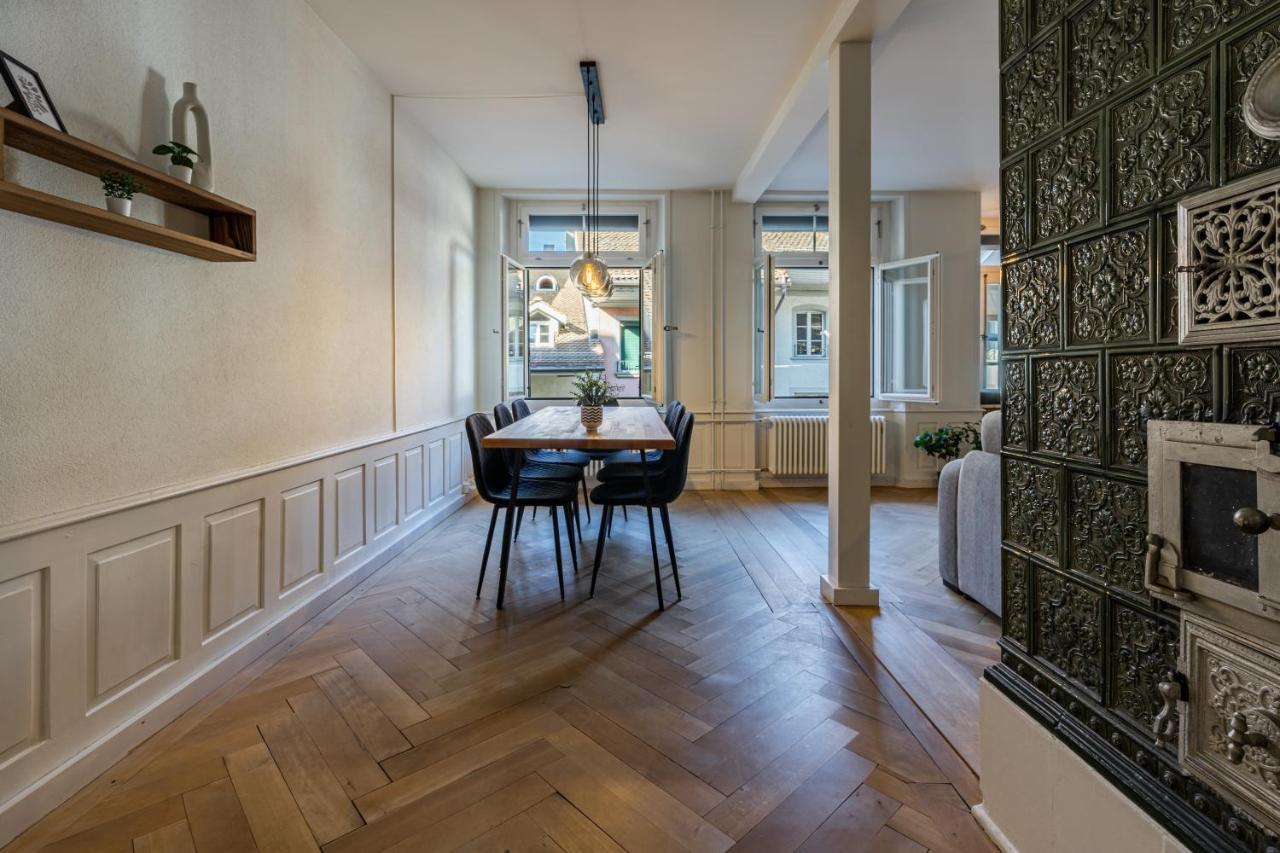 Historische Wohnung Im Herzen Der Thuner Altstadt Esterno foto